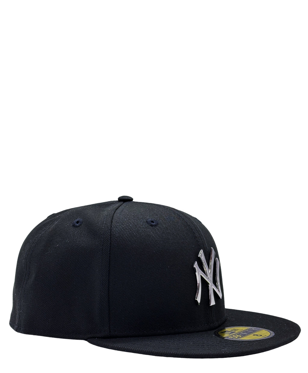 NEW ERA 59FIFTY NEW YORK YANKEES BLACK/SILVER METAL BADGE FITTED HAT