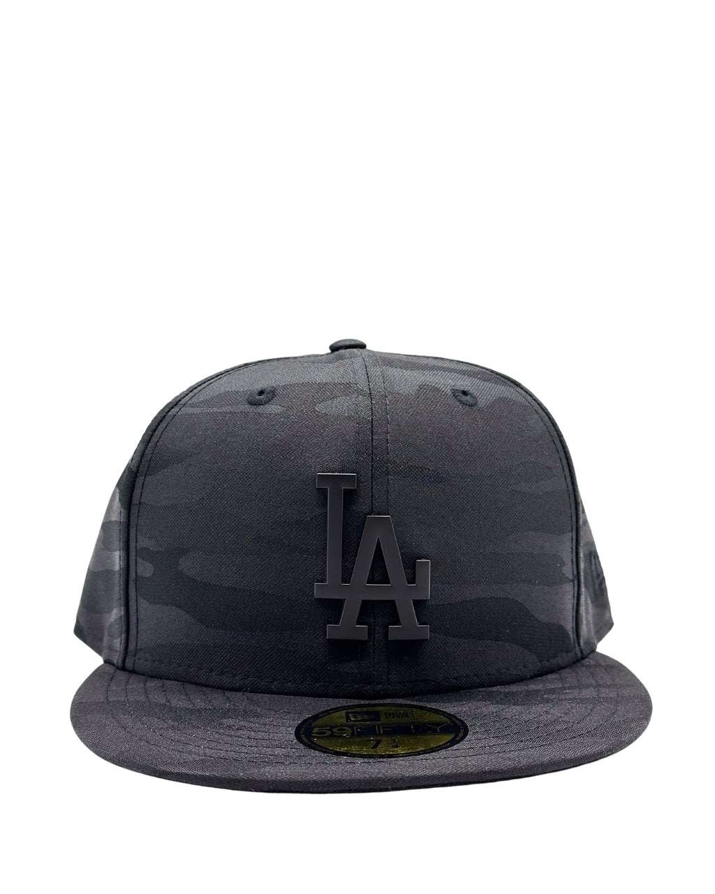 MEN'S NEW ERA 59FIFTY LOS ANGELES DODGERS BLACK CAMO METAL BADGE FITTED HAT