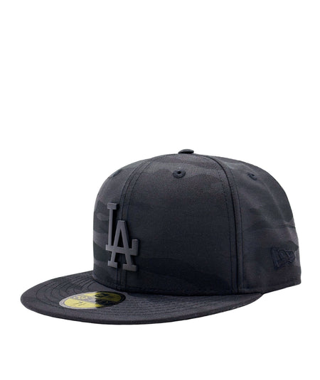 MEN'S NEW ERA 59FIFTY LOS ANGELES DODGERS BLACK CAMO METAL BADGE FITTED HAT