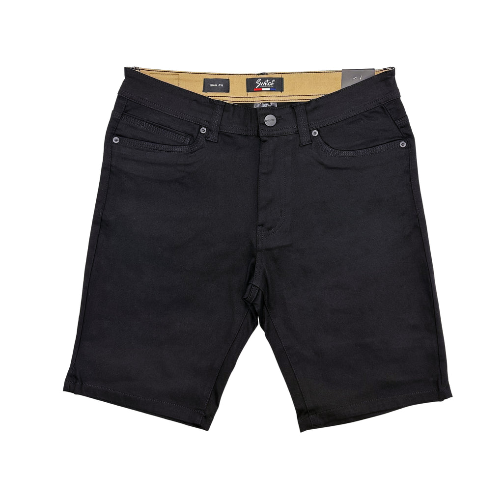 SWITCH MEN'S STRETCH TWILL SHORTS (BLACK)