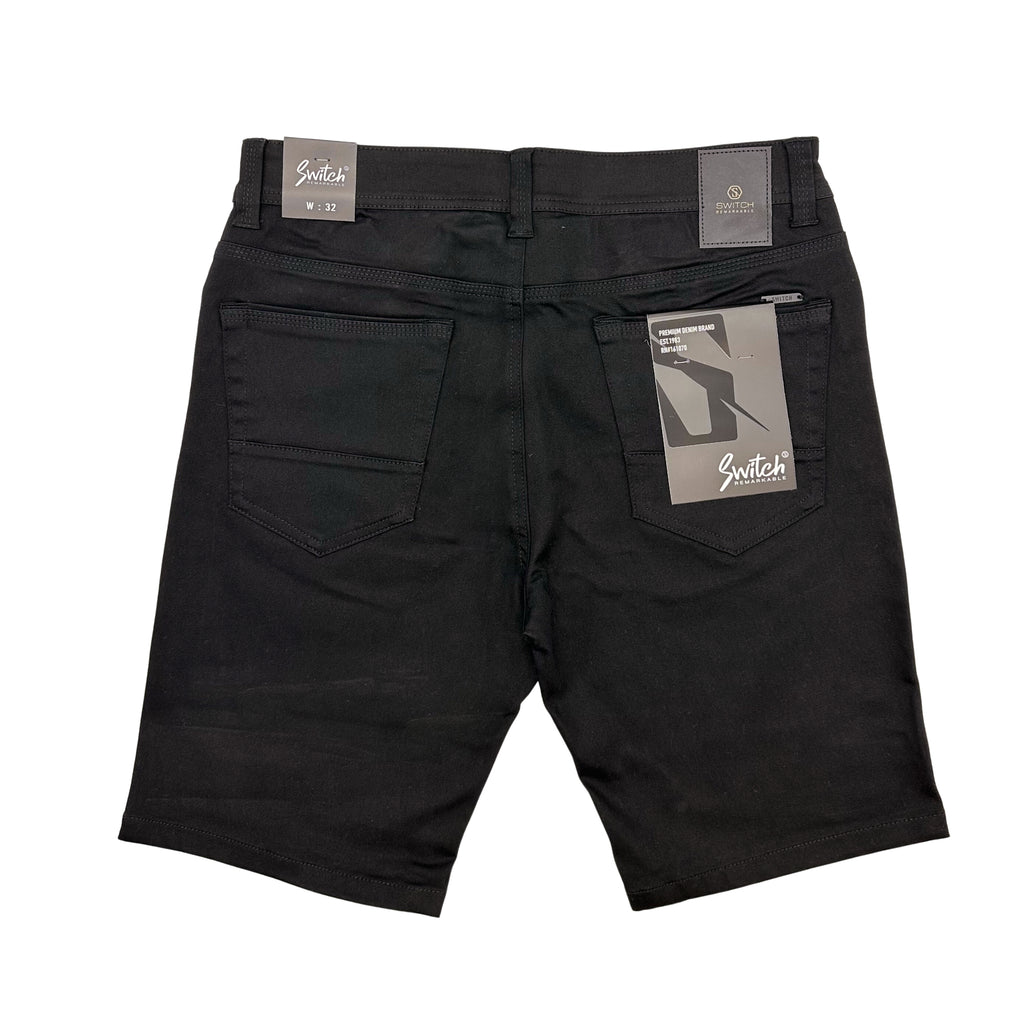 SWITCH MEN'S STRETCH TWILL SHORTS (BLACK)