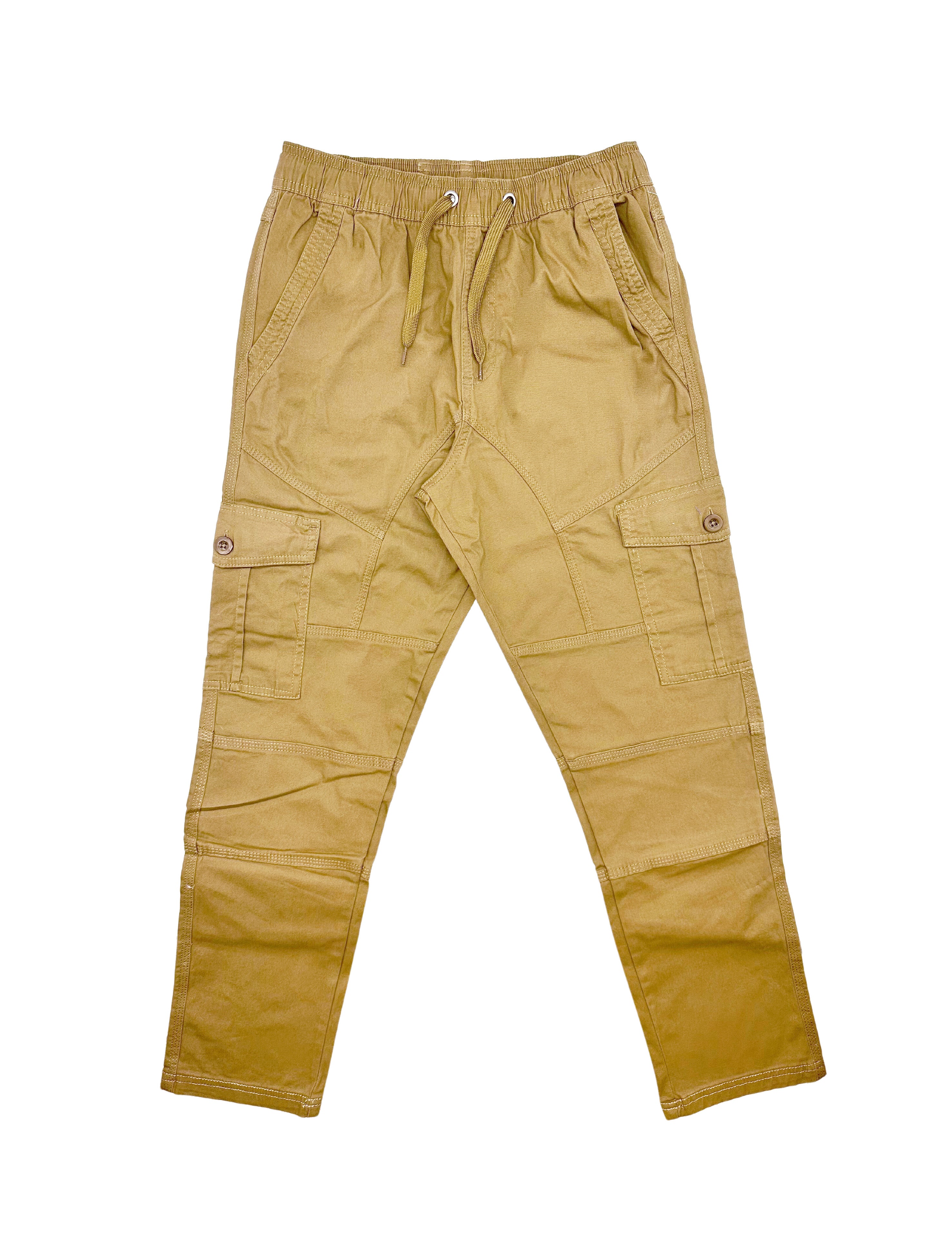 PLOREO MEN'S TWILL SPANDEX CARGO JOGGER (KHAKI)