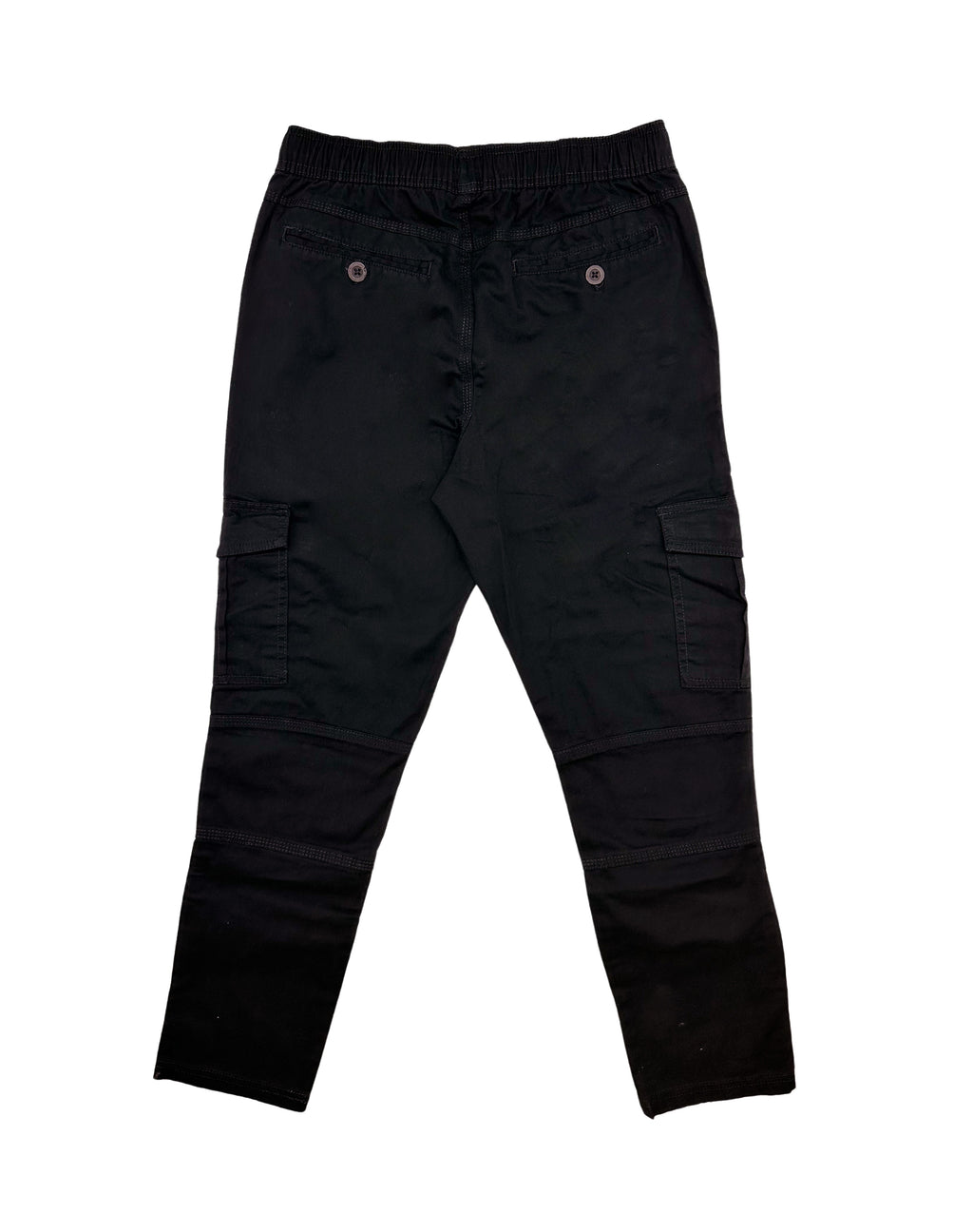 PLOREO MEN'S TWILL SPANDEX CARGO JOGGER (BLACK)