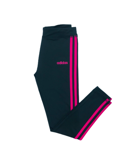 KIDS 3 STRIPE ADIDAS TIGHTS (SMALL- X-LARGE) (Available in Black/Pink and Black/White) BLACK PINK