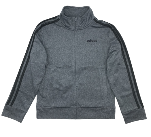 ADIDAS KIDS TRICOT JACKET (UNISEX) (Available in Grey, White and Black) CHARCOAL