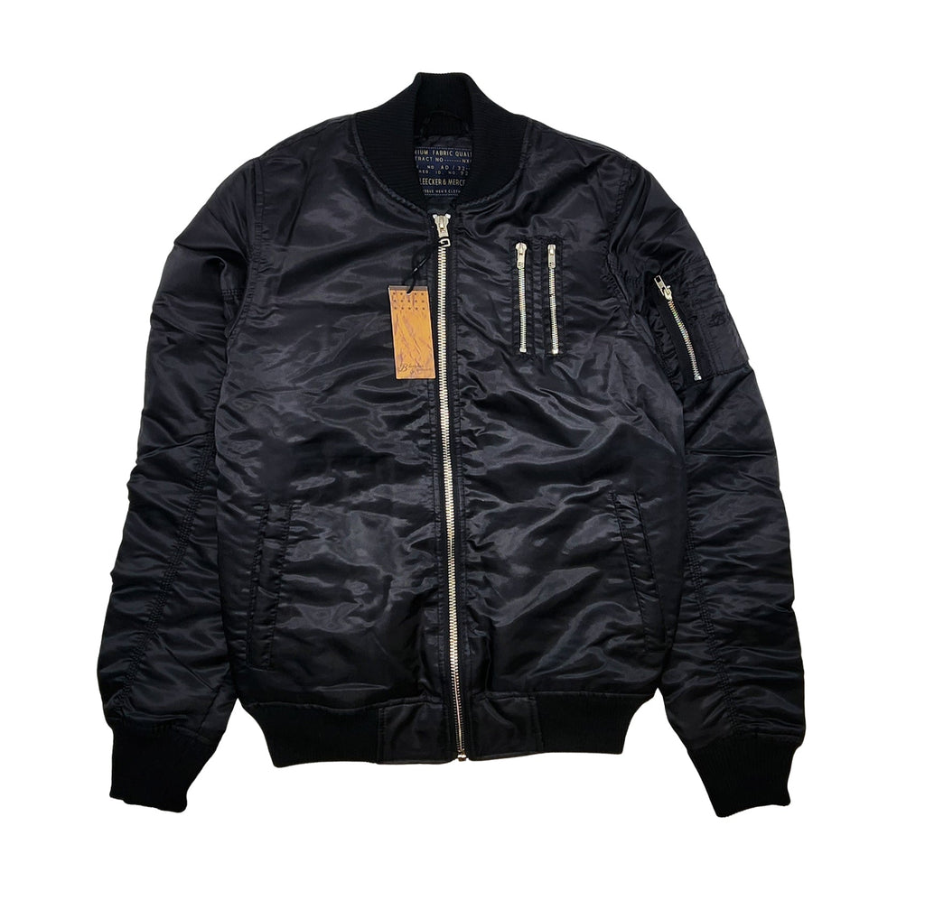 BLEECKER & MERCER MEN'S BASIC BOMBER JACKET (BLACK)