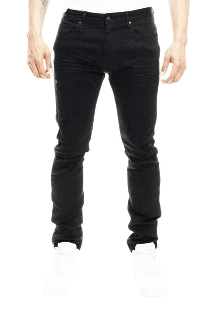 SMOKE RISE LEISURE BASIC SLIM FIT JEANS (BLACK)