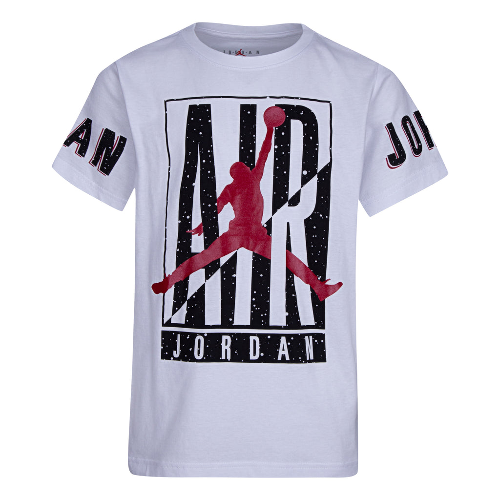 JORDAN SHORT SLEEVE KIDS GRAPHIC TEE (85A844) WHITE