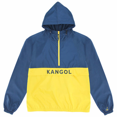 KANGOL PACKABALE WINDBREAKER JACKET (NAVY/YELLOW)