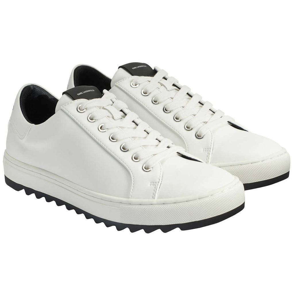 KARL LAGERFELD PARIS MEN'S LEATHER SHOE (WHITE)