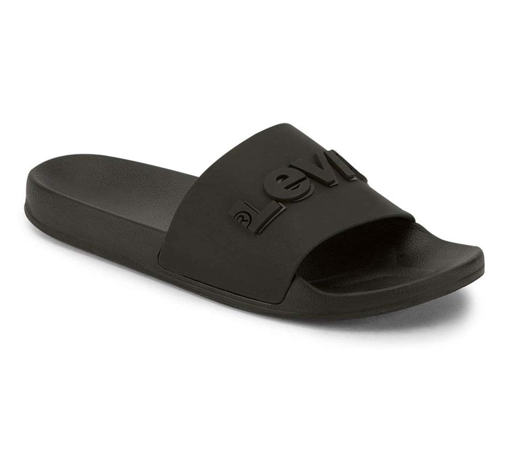 LEVIS MENS 3D SLIDE SLIP-ON SANDAL SHOE (BLACK)