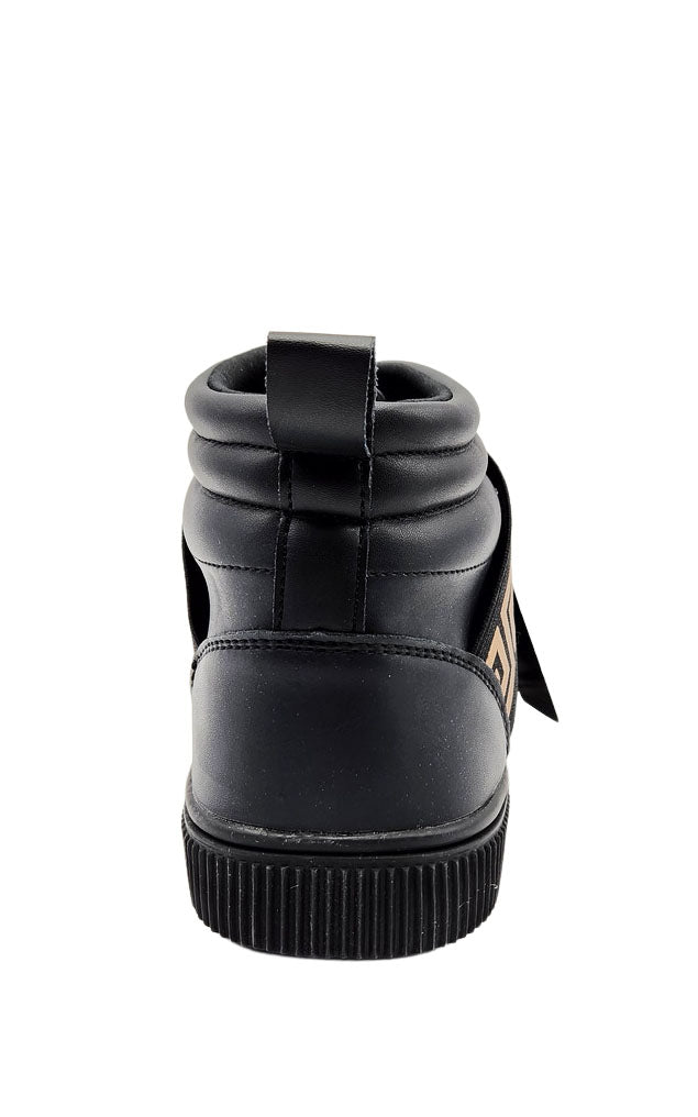 MODERNO MEN'S FANCY HIGH TOP SHOES (BLACK)