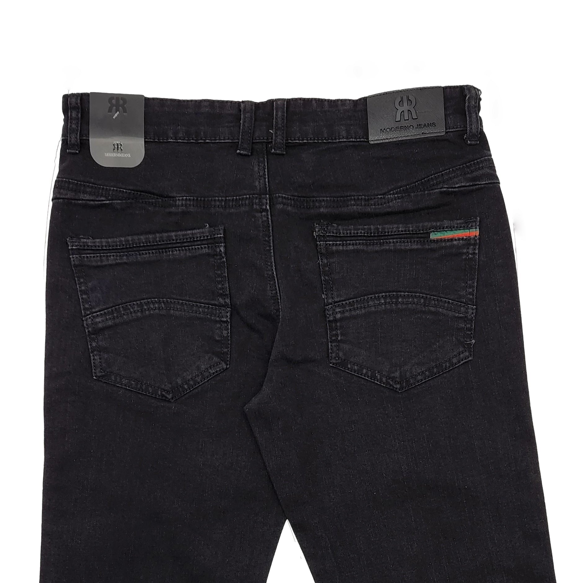 MODERNO MEN'S BLACK DENIM JEANS