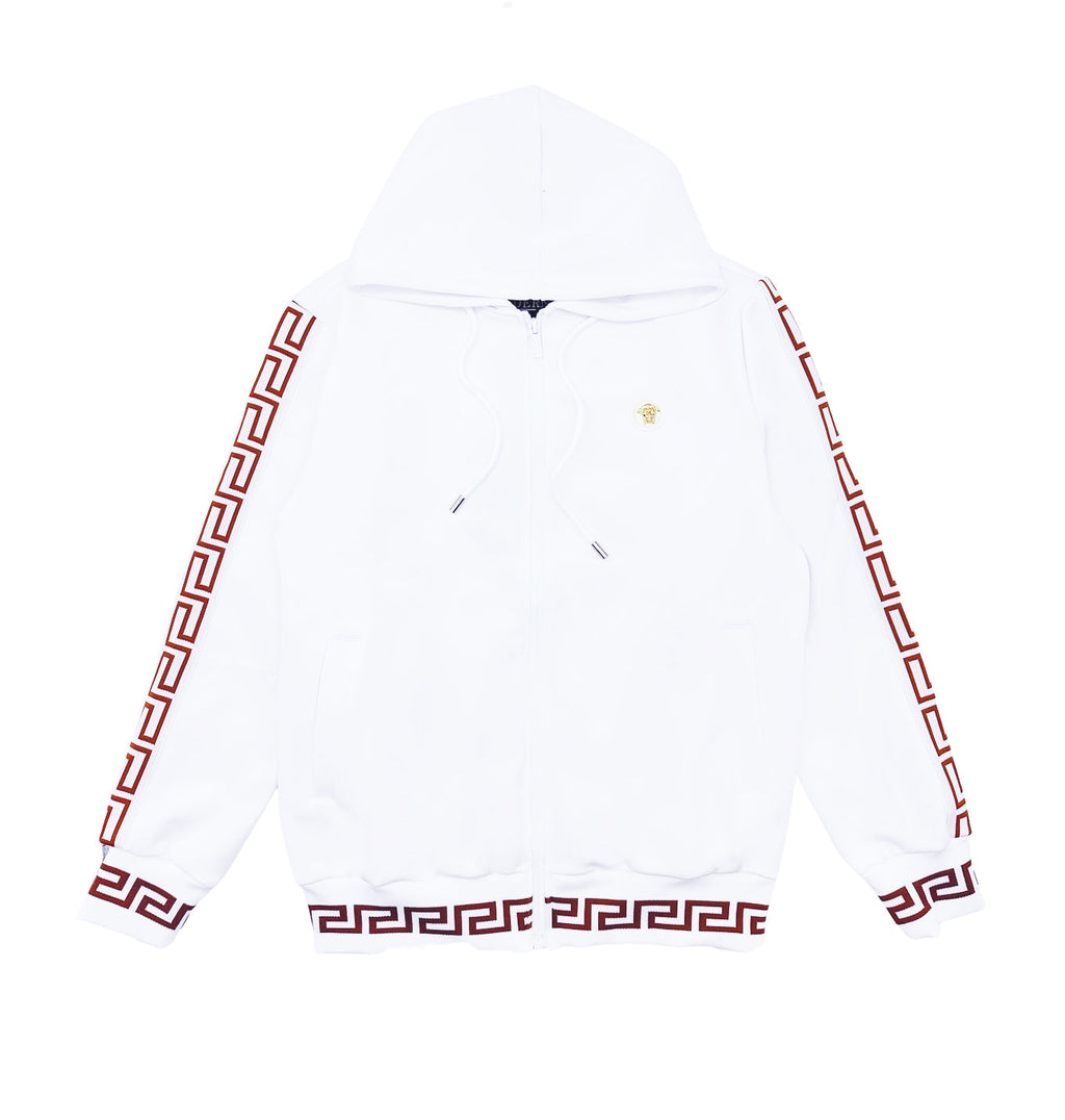 MODERNO DESIGNER ZIP-UP HOODIE (WHITE MJHD-2209)