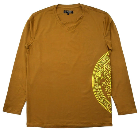 MODERNO FANCY L/S T-SHIRTS (MJP048 -BROWN)