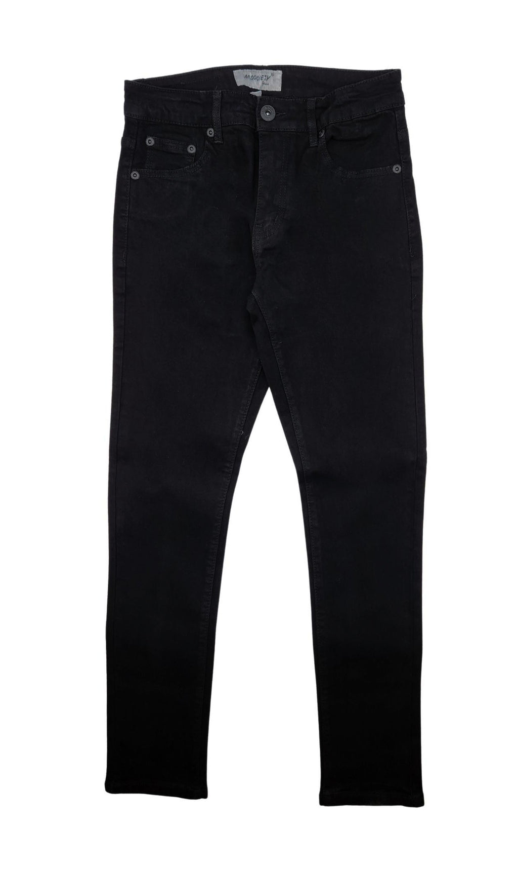 M.SOCIETY SUPER STRETCH SKINNY FIT JEANS (JET BLACK)