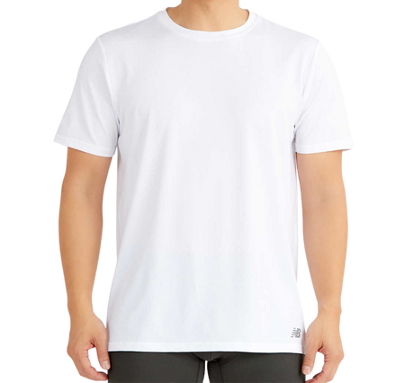 NEW BALANCE PERFORMANCE MEN'S CREW NECK TSHIRT (3-PACK) (WHITE)