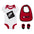 JORDAN 3 PIECE BABY SET (BODYSUIT/BIB/BOOTIES) WHITE