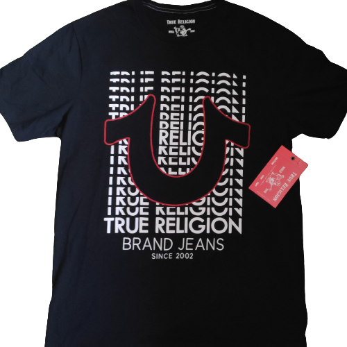 TRUE RELIGION ALL OVER LOGO TEE