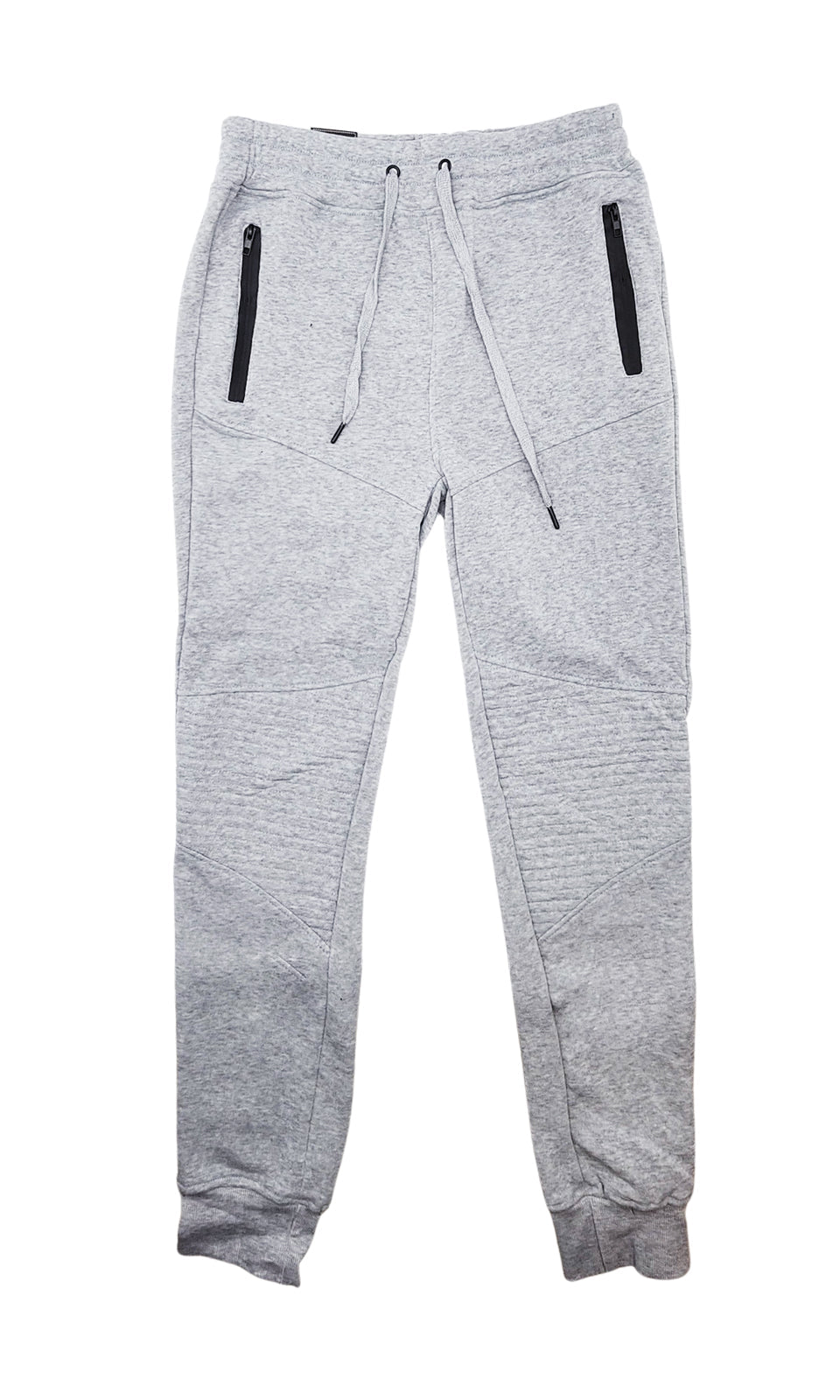 BLEECKER & MERCER QUILTED MOTTO JOGGERS (HEATHER GREY)