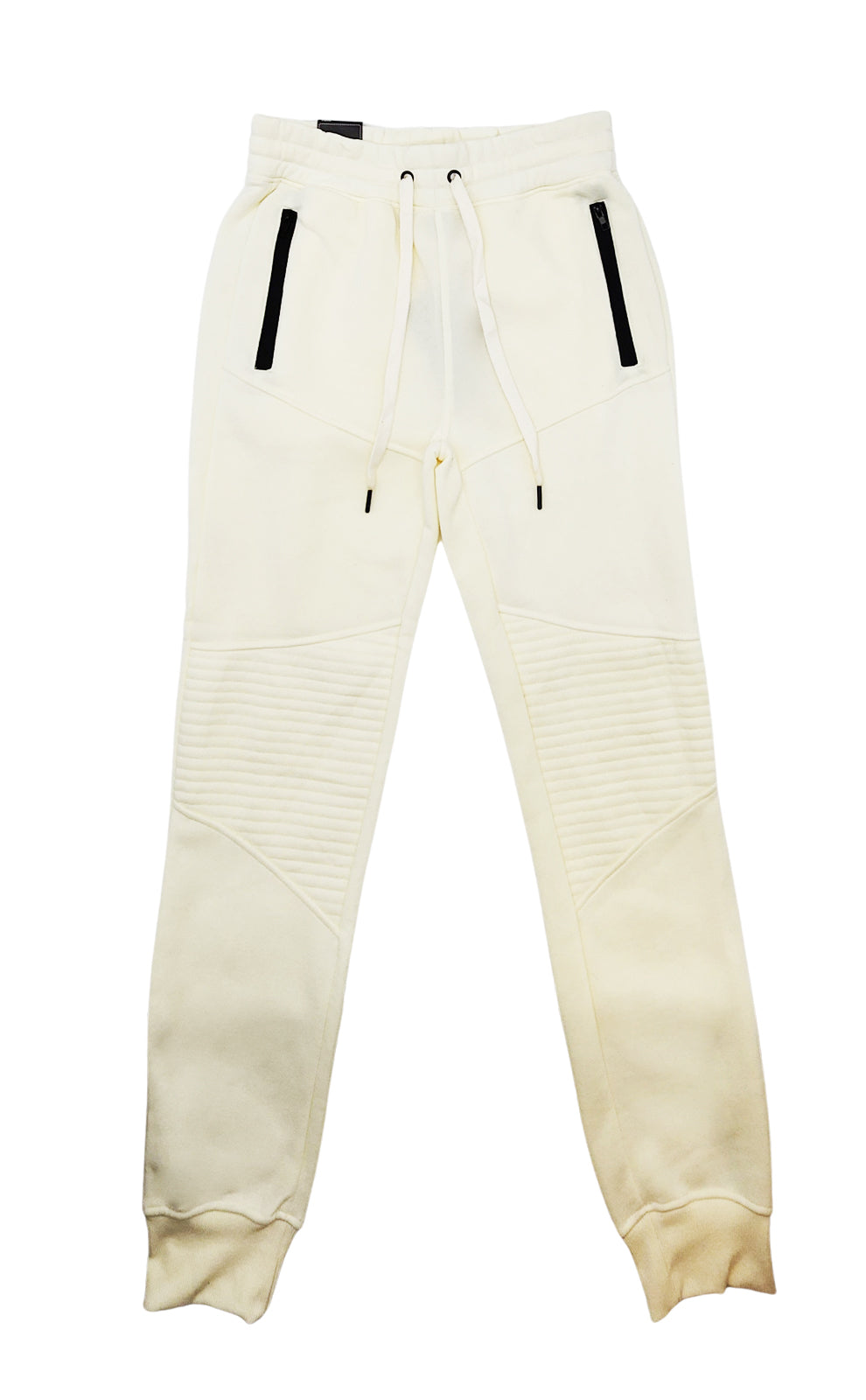BLEECKER & MERCER QUILTED MOTTO JOGGERS (IVORY)