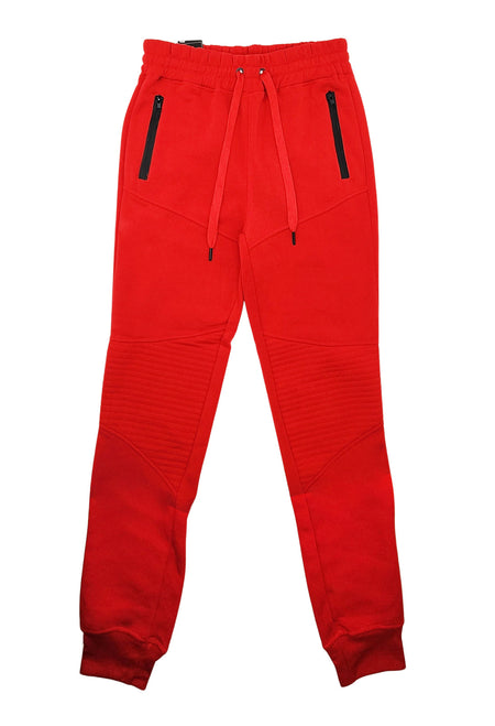 BLEECKER & MERCER QUILTED MOTTO JOGGERS (RED)