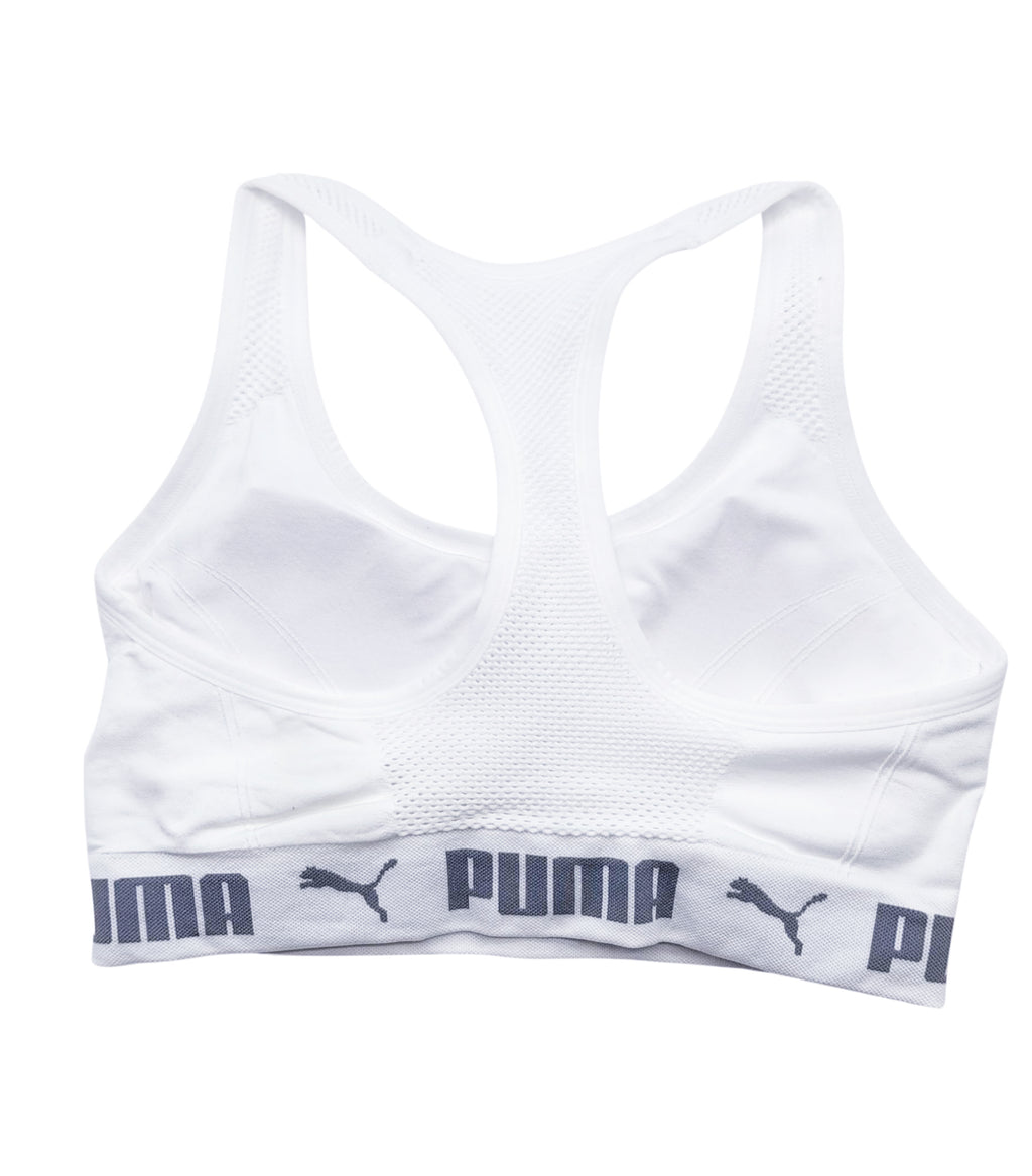 PUMA SEAMLESS WHITE SPORTS BRA