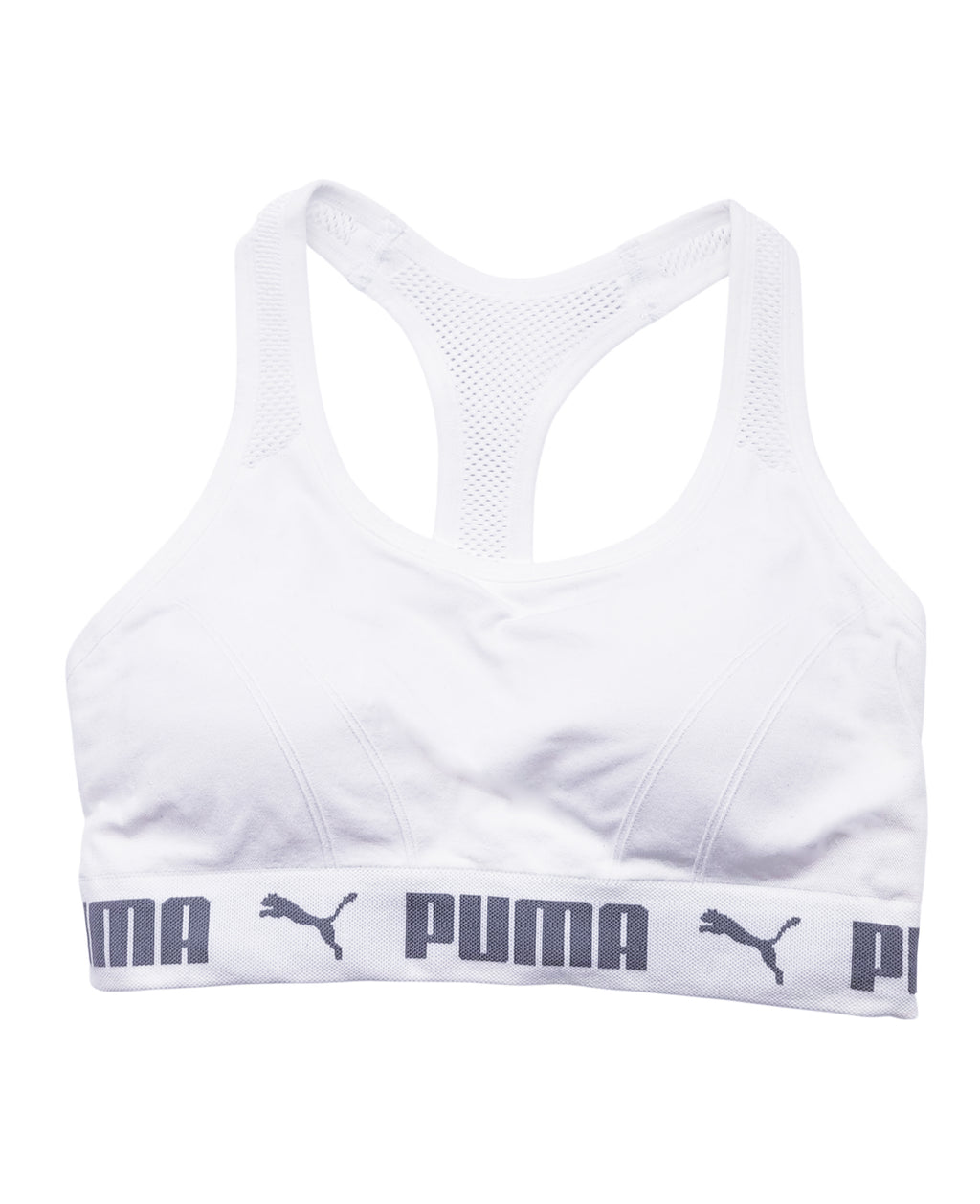 PUMA SEAMLESS WHITE SPORTS BRA