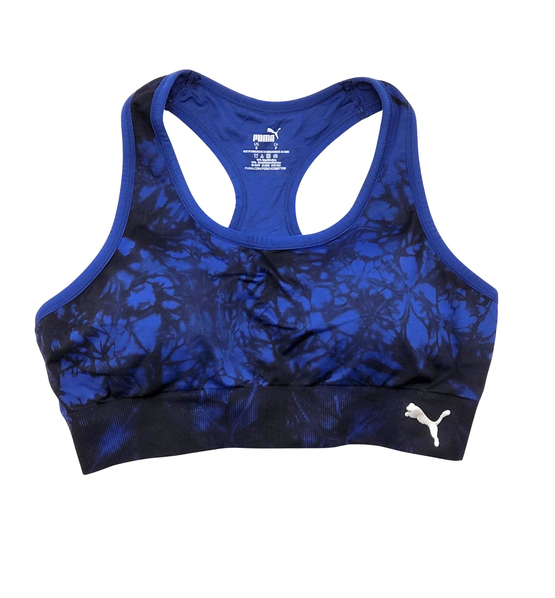PUMA SEAMLESS BLUE SPORTS BRA