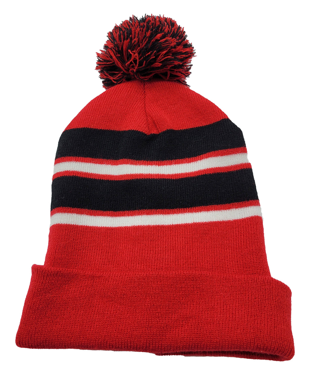 PLAIN KNITTED TOQUES (RED/BLACK)