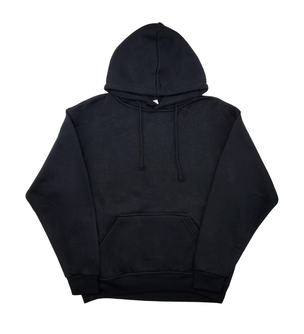 PLAIN FLEECE HOODIES (BLACK)