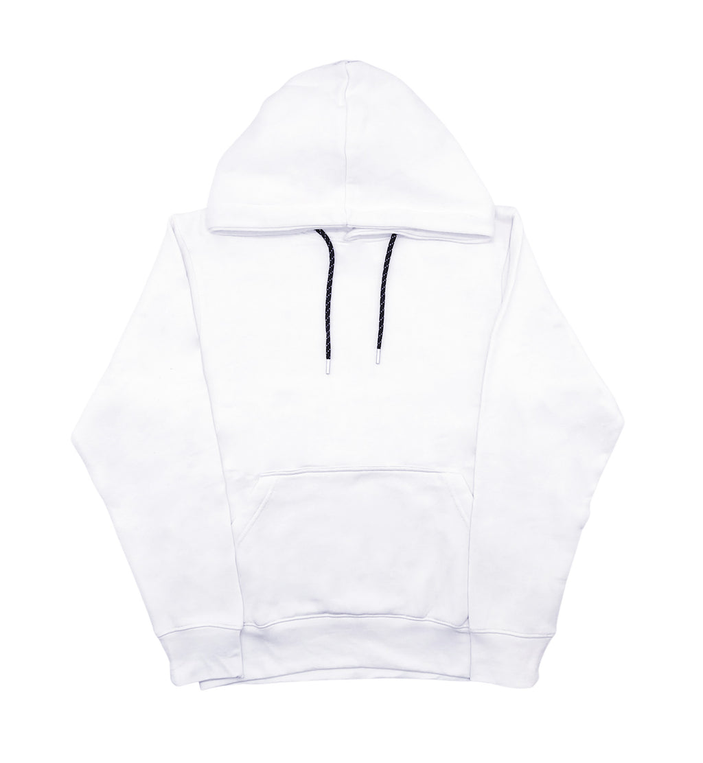 PLAIN FLEECE HOODIES (WHITE)