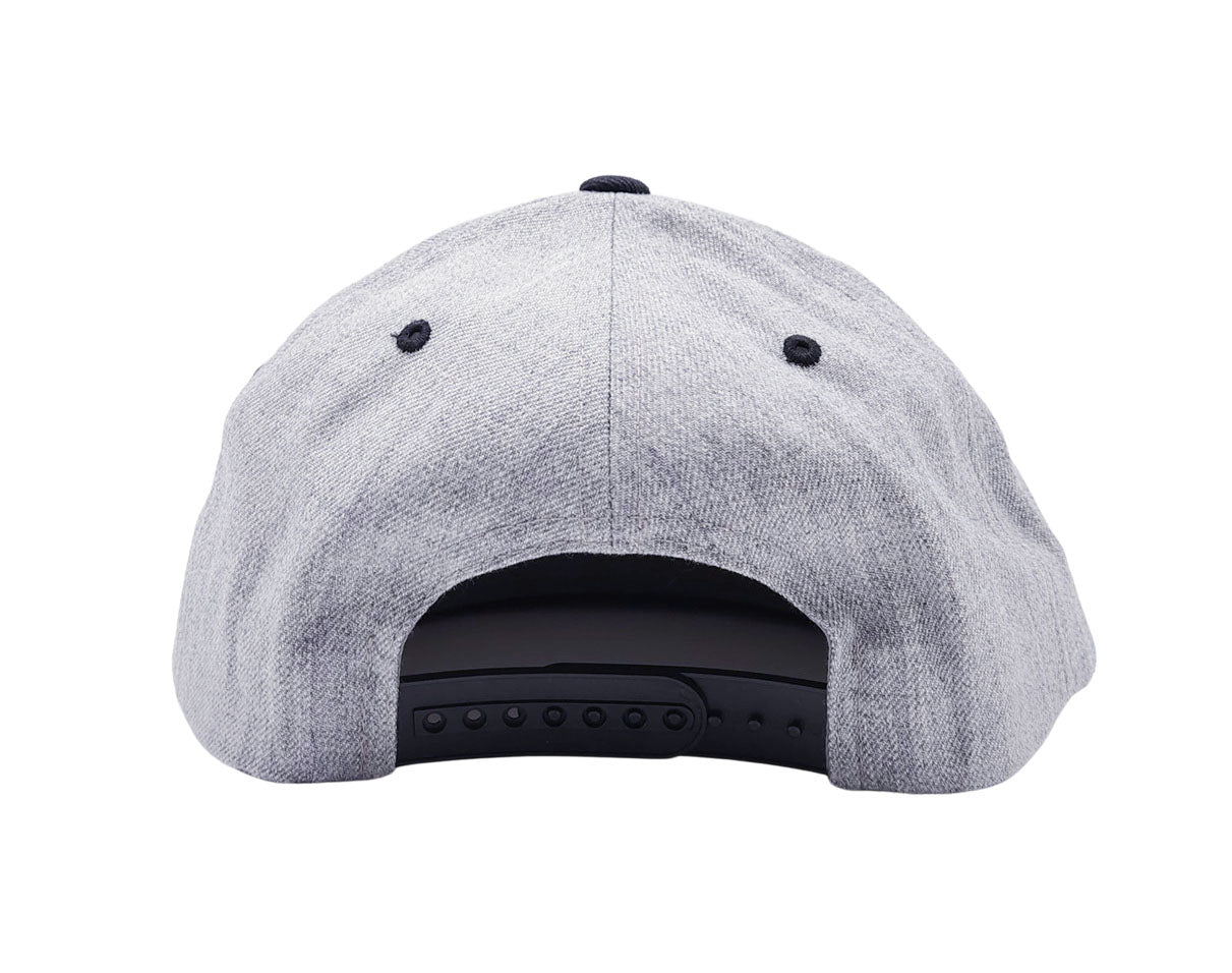 PIT BULL CAMBRIDGE WOOL BLENDED PLAIN SNAPBACK HAT (GREY/BLACK)