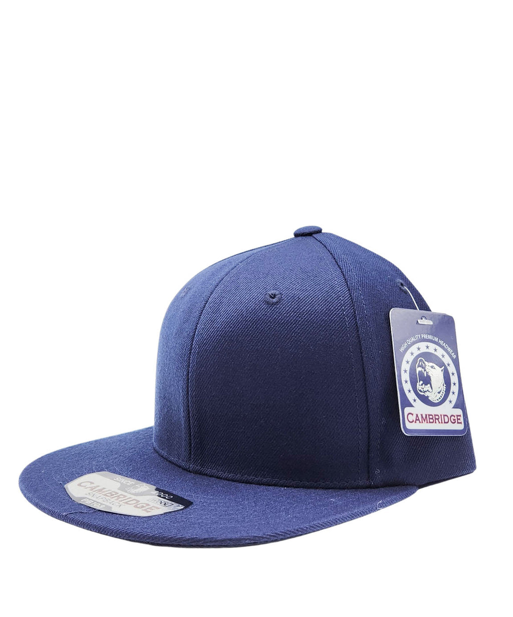 PIT BULL CAMBRIDGE WOOL BLENDED PLAIN SNAPBACK HAT (NAVY BLUE)