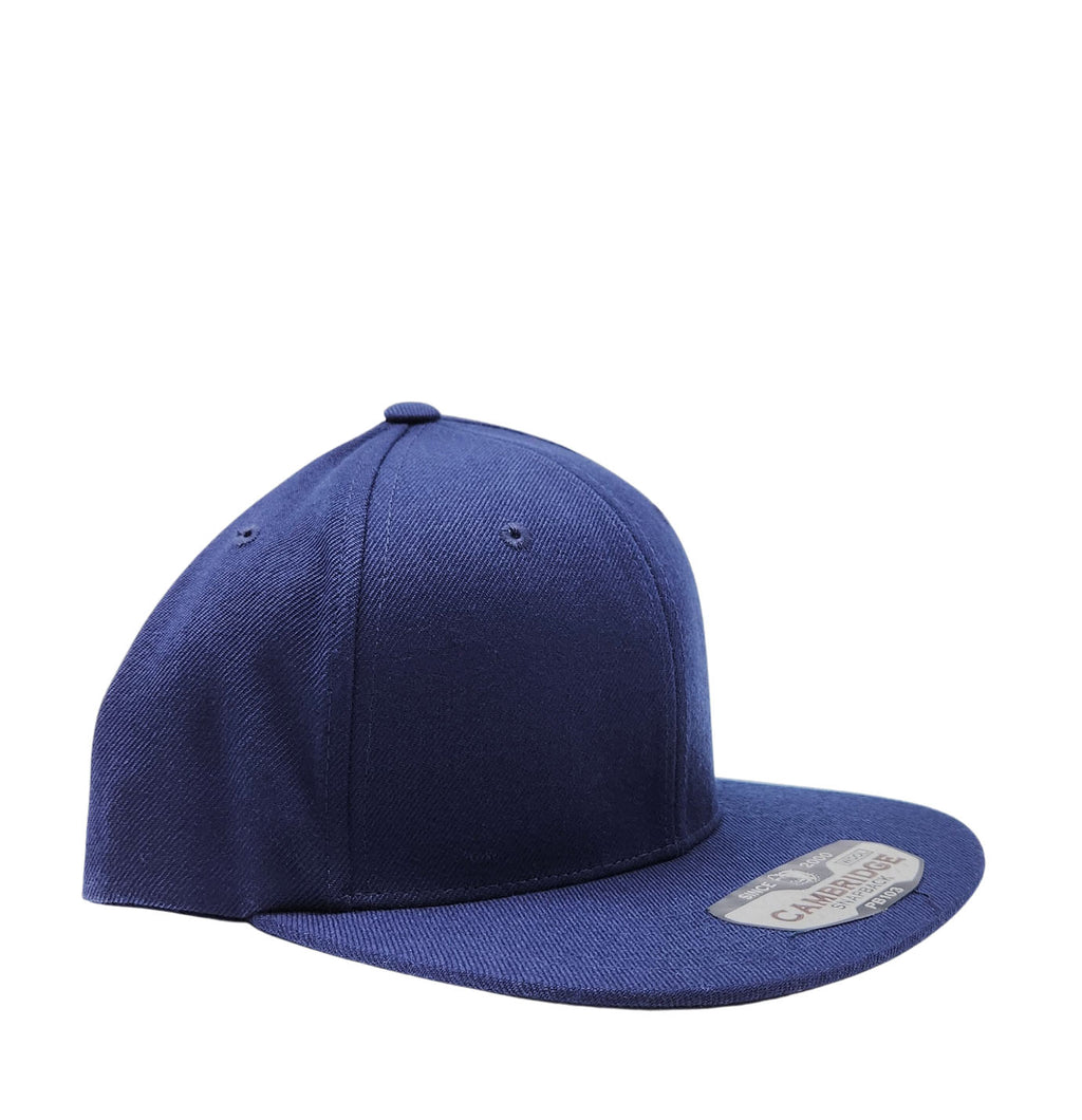 PIT BULL CAMBRIDGE WOOL BLENDED PLAIN SNAPBACK HAT (NAVY BLUE)