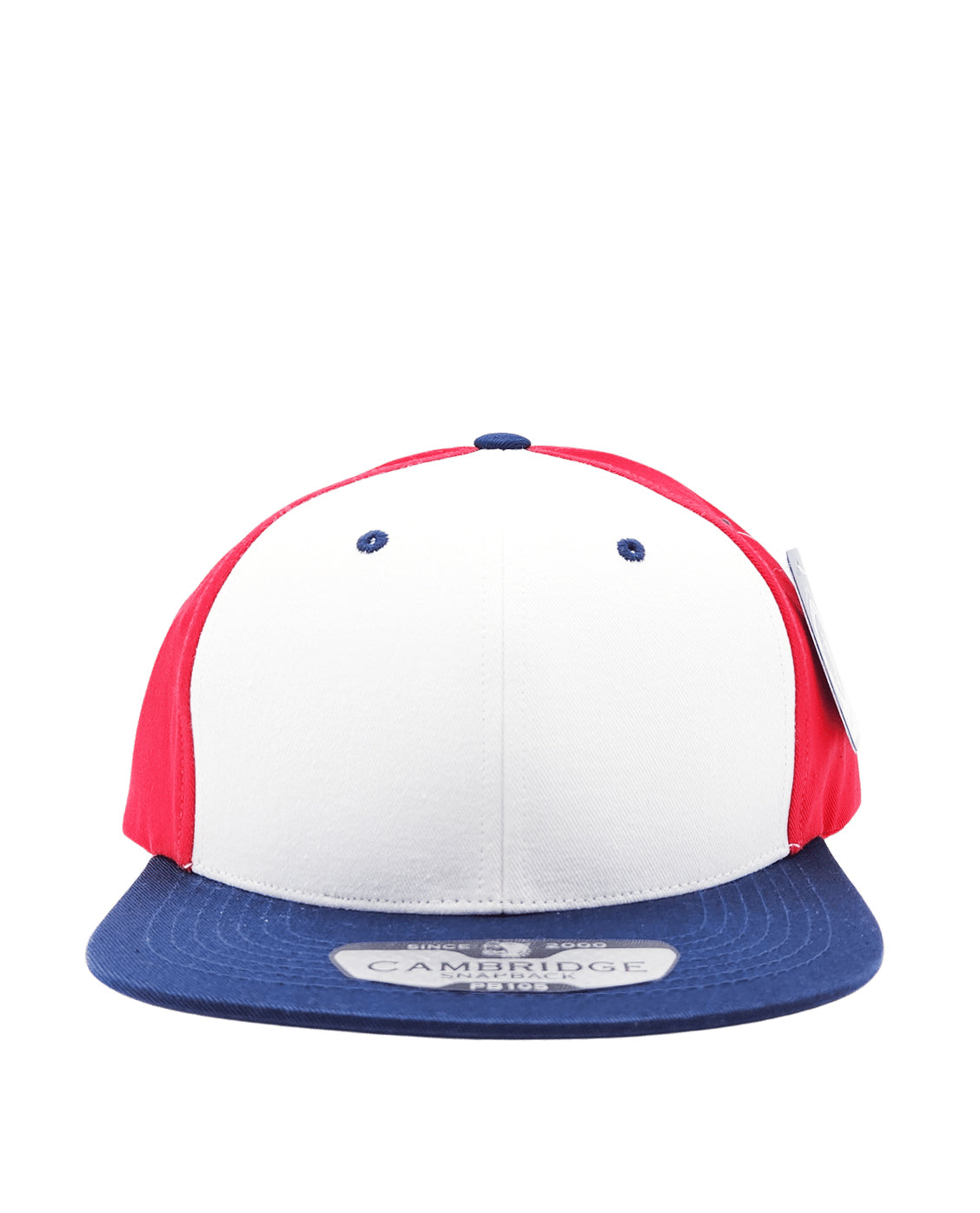 PIT BULL CAMBRIDGE COTTON PLAIN SNAPBACK HAT (RED/WHITE/NAVY)