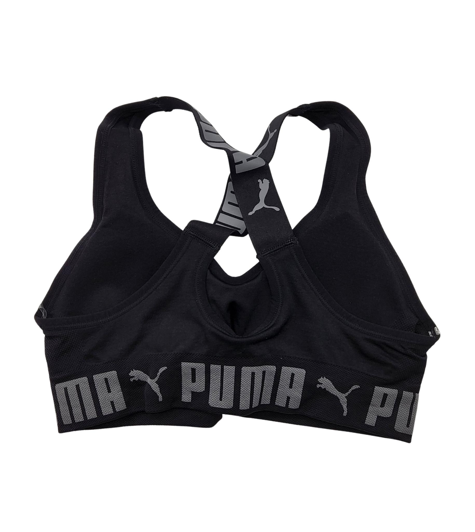 PUMA SEAMLESS BLACK SPORTS BRA
