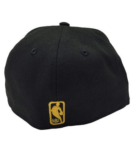 5950 TORONTO RAPTORS GOLD LOGO ON BLACK FITTED HAT