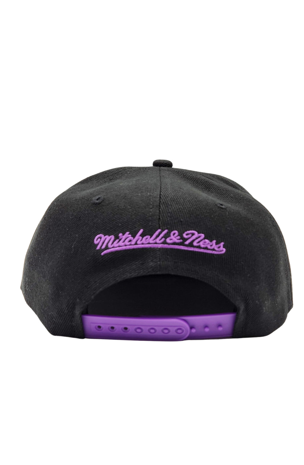 TORONTO RAPTORS NBA SATIN LOGO SNAPBACK (BLACK & PURPLE)