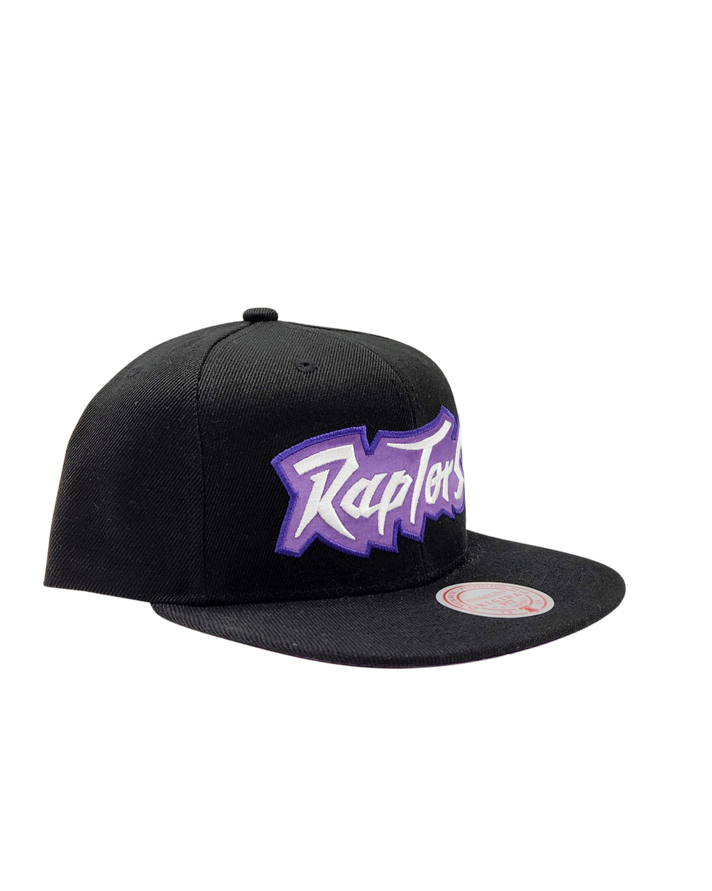 TORONTO RAPTORS NBA SATIN LOGO SNAPBACK (BLACK & PURPLE)