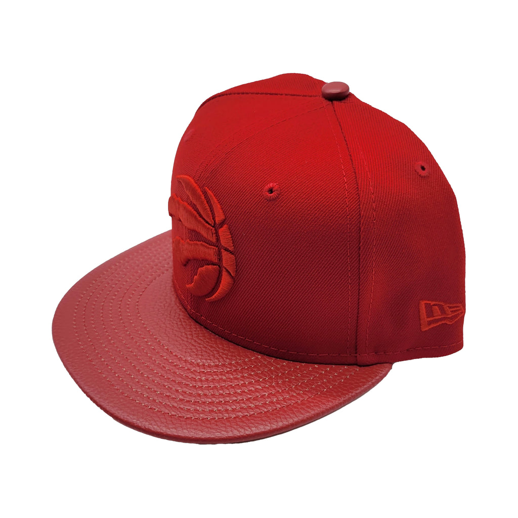 MEN'S 950 TORONTO RAPTORS ALL RED WITH LEATHER VISOR SNAPBACK