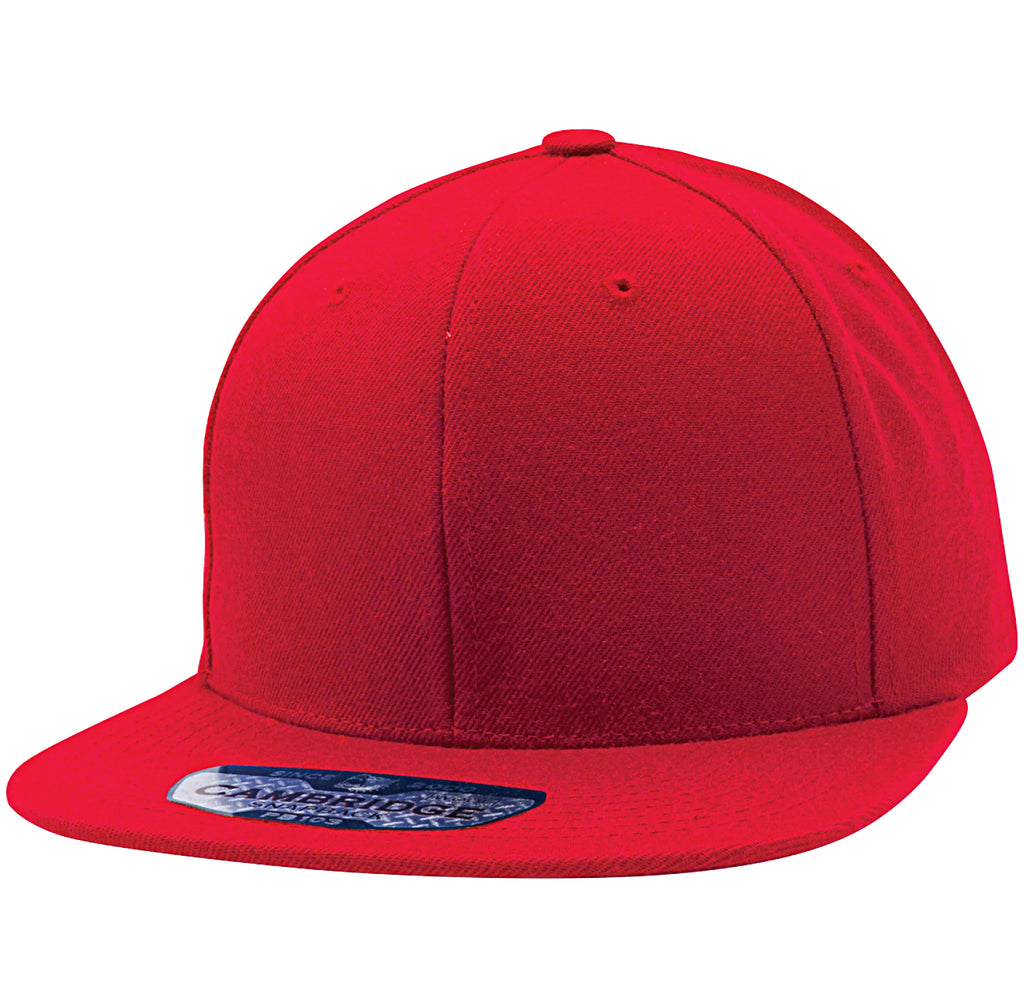 PIT BULL CAMBRIDGE WOOL BLENDED PLAIN SNAPBACK HAT (RED)