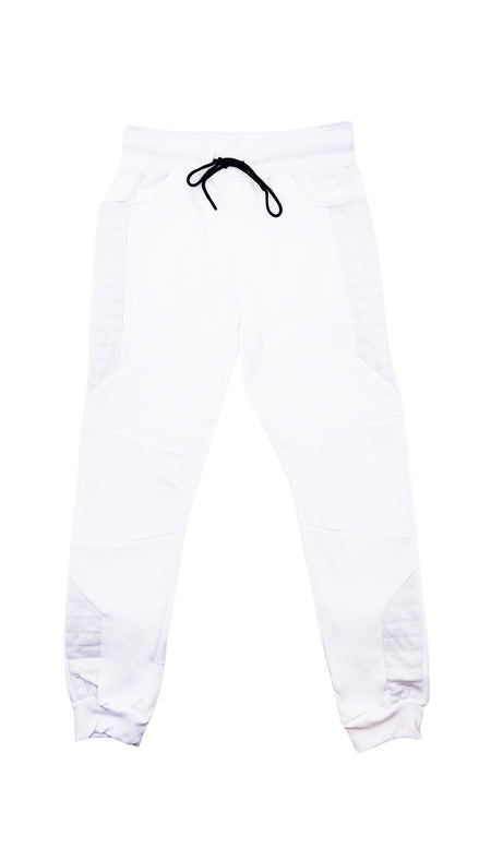 SWITCH REMARKABLE MEN'S ELASTIC WAIST MOTTO JOGGER (WHITE)