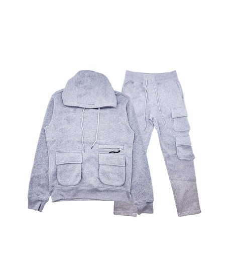 SWITCH MEN'S FLEECE TRACK SET WITH POCKETS (HEATHER GREY)