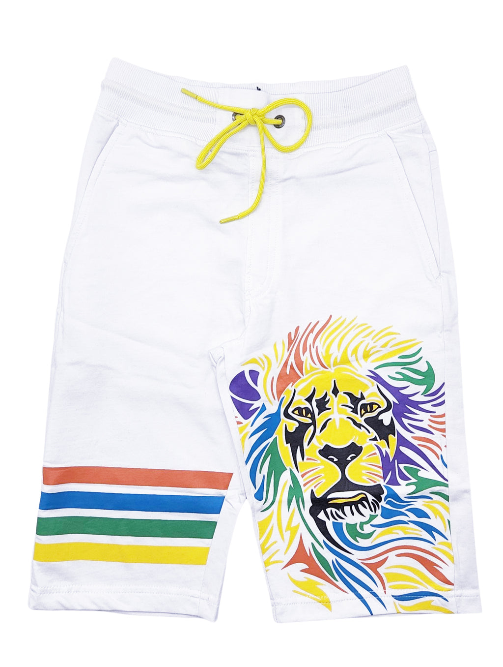 SWITCH MEN'S LION T-SHIRT/SHORTS SET (WHITE)