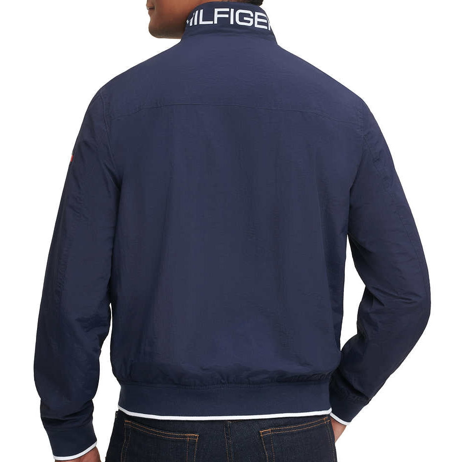 TOMMY HILFIGER MEN'S BOMBER JACKET (NAVY BLUE)