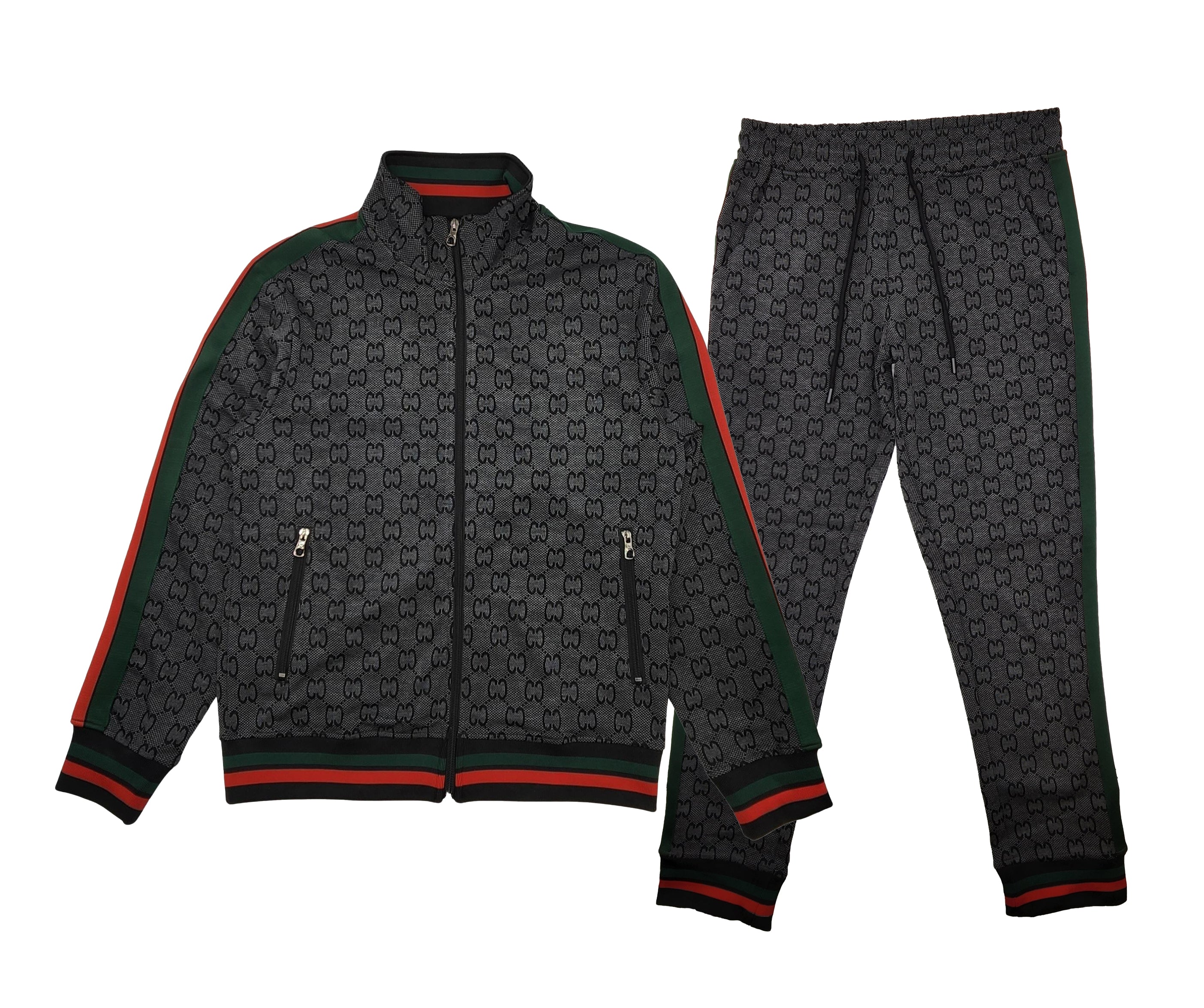 PAVINI 2PCS FANCY TRACKSET (DARK GREY TS-041)