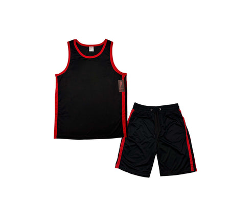 MEN'S 2 PCS MESH SHORTS SET (BLACK)