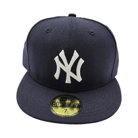 5950 YANKEES WHITE ON NAVY FITTED HAT