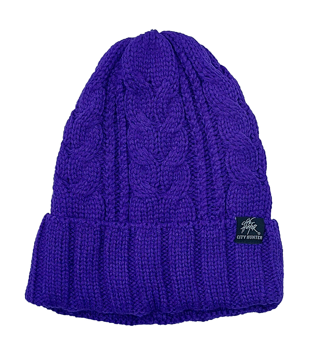 PLAIN KNITTED TOQUES (PURPLE)